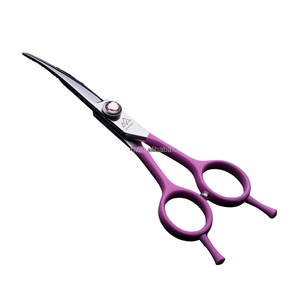 Tijeras de Peluquería Canina de Diseño Especial Rosa, Tijeras Curvas hacia Abajo, Ecológicas y de Calidad - Product Image 1