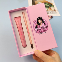 Coffrets Cadeaux Maquillage en Gros 2-en-1 : Huile à Lèvres Peptidique et Crayon Contour des Lèvres – Kit Brillant Vegan Personnalisable (Marque Privée)