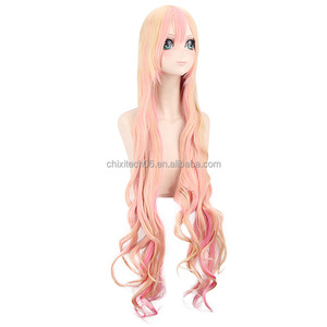 Peluca de cosplay de The Main Saint Da, Super Time Fortress Snow Dew, Aoi <span class=keywords><strong>Akemi</strong></span> y Kojima Yona, rizada y larga de 120 cm - Product Image 5