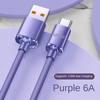 Cable de Datos Trenzado de Nailon de 120W con Doble Tipo-C, Carga Rápida de 120W para Huawei, Xiaomi, iPad y Teléfonos Móviles con Carga PD