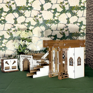 Lussuosa Casetta per Piccoli Animali, Moderno Castello in Legno per Conigli, Cortile per Porcellini d'India e Criceti, Rifugio e Casa per il Riposo in Soggiorno - Product Image 5