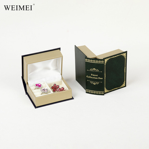 WEIMEI - Caja de Almacenamiento de Joyas Estilo Libro Vintage, Mini Caja Organizadora de Joyas para Viajes, para Anillos y Pendientes - Product Image 4