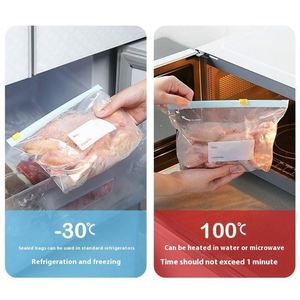 Food Grade Plastic Zipper <b>Sliding</b> Lock Bag Thickened Sealed Preservation for Refrigerator Frozen Grain Storage Widened Design - Product Image 4