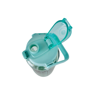 Bouteille d'eau de sport transparente en plastique avec paille, grande capacité 2000 ml, anti-fuite, pour yoga et gym, avec logo personnalisé - Product Image 3