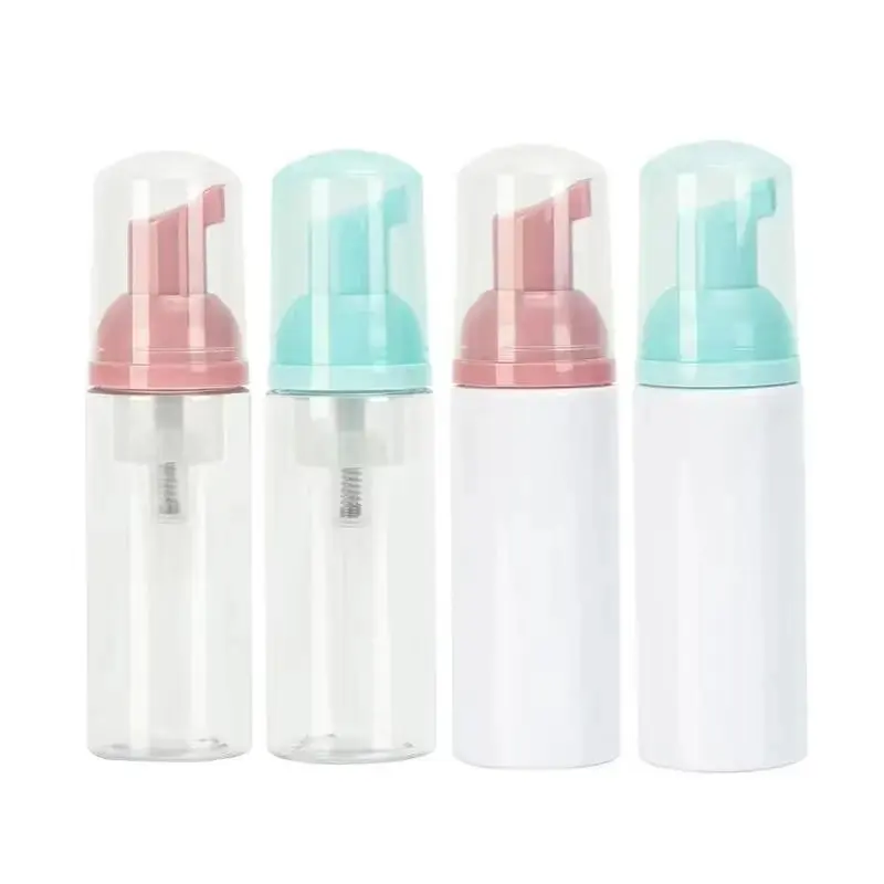Vente en gros de tubes à mousse à presser tubes souples emballage de crème à raser bouteille colorée en plastique personnalisée avec bouchon de pompe