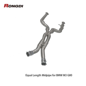 304 Stainless Steel Equal Length 76 mm Exhaust Midpipe for BMW M3 M4 G80 G82 3.0T S58 2019-2024 Performance Pipe - Product Image 1
