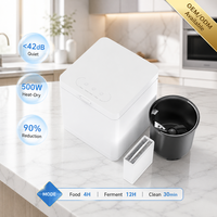 Composteur de déchets alimentaires domestique à 3 modes, 2,5 L, machine de compostage électrique pour la cuisine, affichage LED, nettoyage automatique, double filtre à charbon