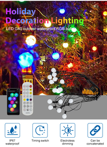 Kỳ nghỉ giáng sinh trang trí không thấm nước IP67 <span class=keywords><strong>DC</strong></span> 5V G40 bóng đèn ngoài trời trong nhà Patio yard LED <span class=keywords><strong>String</strong></span> ánh sáng - Product Image 3