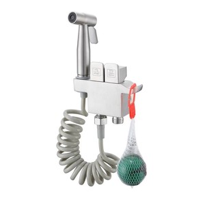 Tasti moderni per pianoforte a doppio controllo Set da toilette 304 in acciaio inossidabile pistola a spruzzo per bagno - Product Image 1