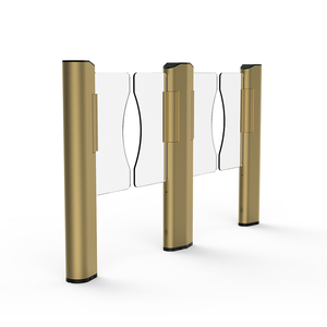 Tourniquet pivotant automatique de luxe en forme de goutte d'eau à prix d'usine pour contrôle d'accès par lecture de cartes, idéal pour les bureaux haut de gamme - Product Image 1