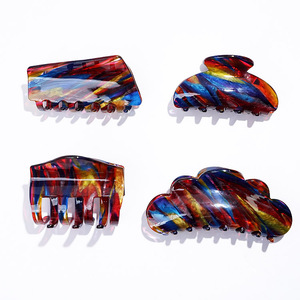 Artistic Geometric Acrylic <b>Hair</b> Claws Premium Custom Colorful Pattern <b>Clips</b> Personalized Fashion <b>Hair</b> Claw <b>Clips</b> - Product Image 6