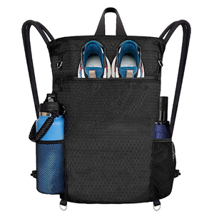 String Bag Sports Gym <b>Drawstring</b> <b>Backpack</b> Water Resistant River Camping Surfing Kayak for Men Women Side Pockets Rackpack - Product Image 1