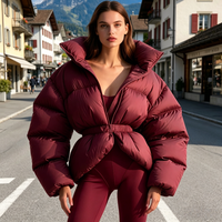Veste d'hiver matelassée de luxe pour femme, courte, 800FP, en softshell, de haute qualité, écologique, en duvet, pour l'extérieur