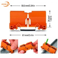 Support de fixation sur rail pour connecteurs de borniers Wago séries 221/222/2273/2773/773