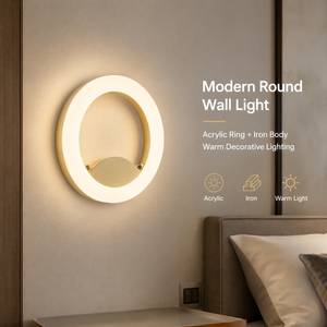Modern Acrylic Led <b>Wall</b> <b>Light</b> Round Warm White Indoor Decorative <b>Wall</b> Mounted Bedroom Living Room Corridor 4W 7W - Product Image 2