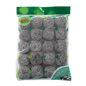 D1603 מטבח מתכת שפשוף ספוגים כביסה קרחטים שרפרברים נירוסטה לניקוי צלחת צמר גפן - Product Image 1