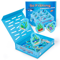 Jeu de pêche magnétique en bois Montessori pour enfants de 2 à 5 ans, coordination œil-main, cadeaux éducatifs préscolaires, boîte surprise