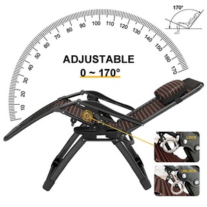 <span class=keywords><strong>Chaise</strong></span> de détente réglable extérieure pliante de jardin inclinable réglable plage bureau sieste camping salon <span class=keywords><strong>Anti</strong></span> zéro <span class=keywords><strong>gravité</strong></span> - Product Image 4