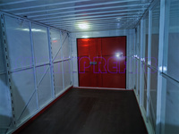 Conteneur de stockage préfabriqué en acier à plat, auto-assemblable, pliable, mobile, empilable, isolé, portable