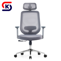 Chaises de bureau de luxe OEM/ODM, chaise de direction ergonomique en maille pivotante, chaise de bureau à dossier haut pour l'étude et le travail