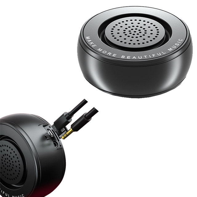Metal Wireless Speaker Portable Small Steel Cannon Metal Heavy Bass Cannon Outdoor Mini Portable Blueto-th Speaker