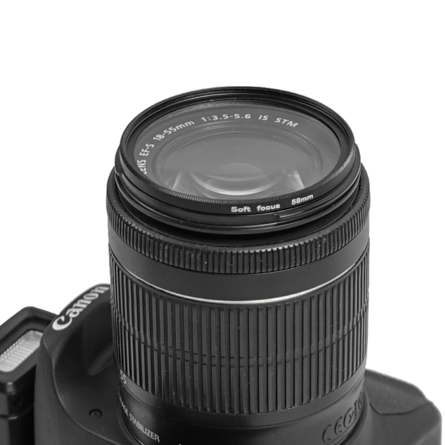 Professional Camera Lens Filters 58mm Customized LOGO 1/2 1/4 1/8 Diffusion Lens Filter Cinematic Effect Black Mist Filter