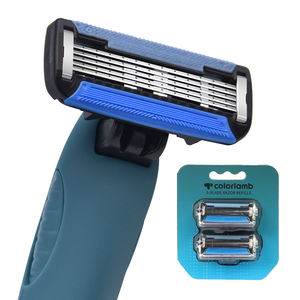 Colorlamb importado de acero inoxidable, sistema de 3 y 5 hojas, cartuchos de repuesto para maquinilla de afeitar, sistema de afeitado, recambios para maquinilla de afeitar - Product Image 1