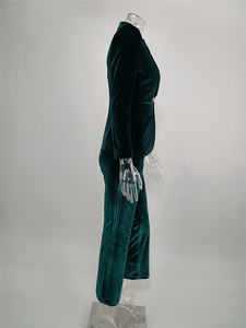 Traje <span class=keywords><strong>de</strong></span> terciopelo para <span class=keywords><strong>mujer</strong></span> Estilo formal Traje femenino Casual Primavera Otoño Invierno <span class=keywords><strong>Trajes</strong></span> <span class=keywords><strong>de</strong></span> <span class=keywords><strong>mujer</strong></span> <span class=keywords><strong>de</strong></span> punto y esmoquin Numero 48 No Brasil - Product Image 6