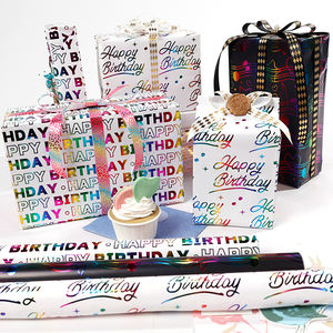 Vente en gros de rouleaux de mouchoirs d'anniversaire de haute qualité couleur or emballage rouleau de papier d'emballage artisanat supérieur - Product Image 6
