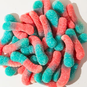 Factory Hot Wholesale <strong>Bulk</strong> Customized Sour Sweet Gummy Worm Mixed Fruit Flavors Jelly Soft <strong>Candy</strong> Custom Logo Available - Product Image 1
