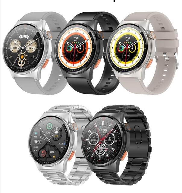 QW49 Smart Watch 1.39 Inch IPS Round Touch Screen APP Control BT Calling Health Monitoring Fitness Tracker Smartwatch with NFC