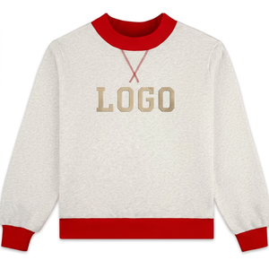 Sweat-shirt personnalisable pour femme, hiver, en polaire longue anti-boulochage, polyester/coton, col rond, manches courtes, avec logo frontal Power - Product Image 1