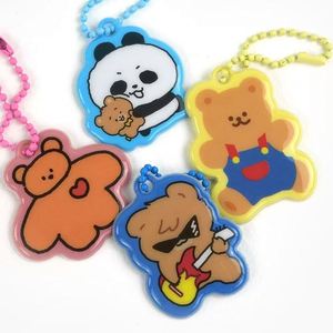X48-1 High Quality Custom Cartoon Animal PVC Acrylic UV Printing Puffy <b>Keychain</b> Customize Kpop Charm Gift Bags Pendant - Product Image 3