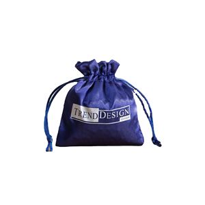 Pochette en tissu satiné avec cordon de serrage, logo personnalisé, sac de rangement pour cosmétiques et bijoux, emballage cadeau pour les fêtes - Product Image 1