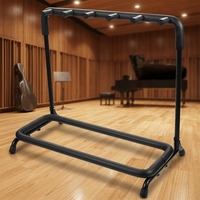 Wholesale 5-Slot Iron Heavy Duty Lightweight Waterproof Guitar Rack Floor Stand for Acoustic Electric Bass Banjo Violin Music