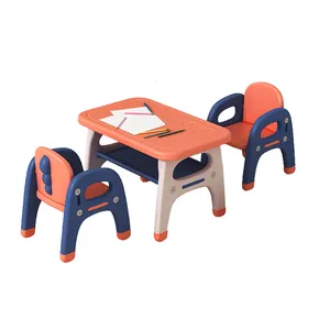 Factory Wholesale Kids Classroom Chairs Stackable Plastic Kindergarten Desk Chair Set