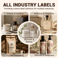 Autocollants personnalisés pour bougies parfumées, rouleaux d'étiquettes autocollantes à texture rugueuse, impression de logos pour bouteilles de parfum