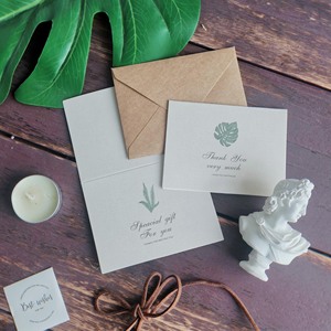 Regalo abbondanza in stile naturale pianta in rilievo cartolina d'auguri natale capodanno ringraziamento biglietto da visita biglietto da visita - Product Image 3