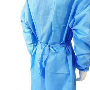 पी. पी. गैर बुना sms स्तर <span class=keywords><strong>2</strong></span> नीले गैर बाँझ डिस्पोजेबल अलगाव गाउन - Product Image 2