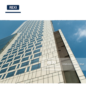 Système de façade en verre et aluminium unitaire sur mesure en Chine, façade de mur-rideau sur mesure, Australie, Émirats arabes unis, Dubaï, États-Unis, Nouvelle-Zéland, pierre moderne - Product Image 6