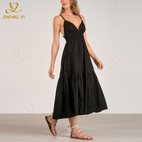 Robe Fabricant Vêtements Marque Custom Womens Casual Loose Cotton Linen Long Solid Sleeveless Tank With Pockets Beach Dresses