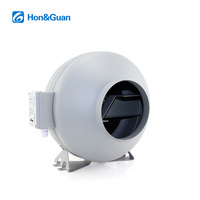Ventilateur centrifuge encastré en métal EC 160 mm 100-240 V, revêtement poudré, acier robuste, IP44, haute capacité, pour conduits