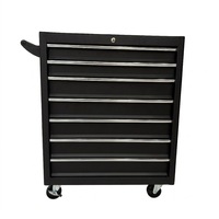 Coffre à outils mobile robuste avec poignée latérale et roulettes pivotantes pour le rangement d'outils en atelier de réparation automobile