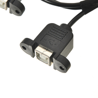 Arnés de cables de alta velocidad XPB 2,0, cable de conversión de datos hembra a hembra B con orejas de montaje en panel para impresoras e industriales
