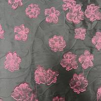 Tissu jacquard brocart léger 100% polyester à fleurs découpées, coloré, pour vêtements ABAYA pour filles, vente chaude à Dubaï en 2025