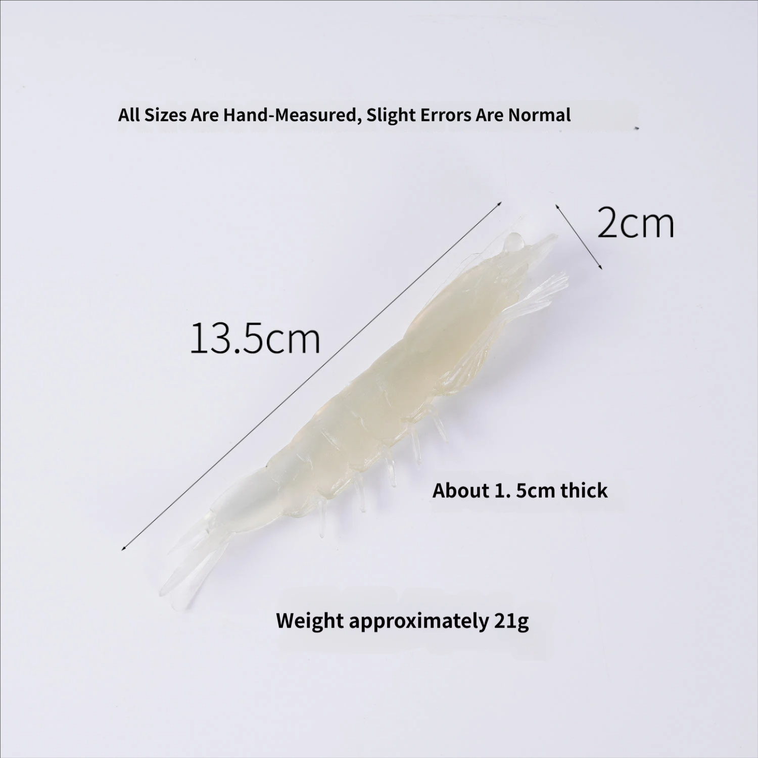 Transparent straight shrimp-eyes not marked-no clasp