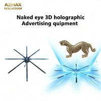 Ventilador Holográfico 3D de 180 cm con Pantalla LED Transparente para Publicidad Comercial, Compatible con OEM, para Turismo y Paisajismo