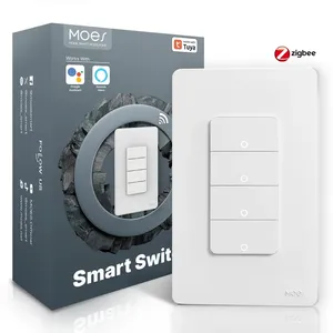Zigbee Akıllı Düğme Anahtarı Tuya Akıllı Ev Uygulaması Uzaktan Kumanda Sesli Kontrol Amerikan Standardı Tek Sıfır Yangın Evrensel Panel - Product Image 4