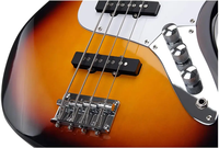 Guitare Basse Électro-Acoustique Focus Cool Shaped Electrics en Bois Massif 4 Cordes Gaucher
