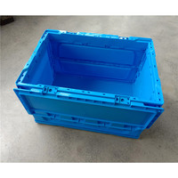 Caisse de rangement en plastique pliable et empilable recyclable avec couvercle transparent - Durable pour la maison et la logistique